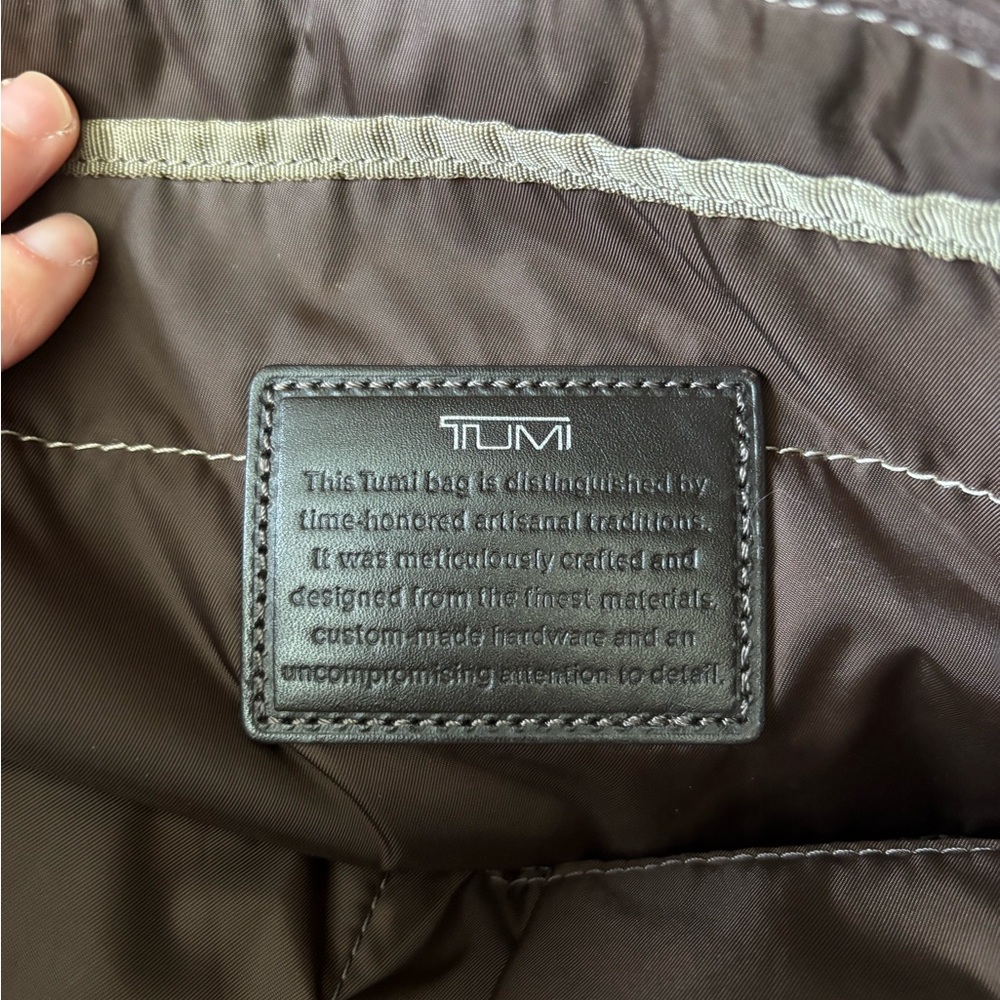 Tumi Dark Brown Nylon Shoulder Tote Bag - Picture 4 of 8